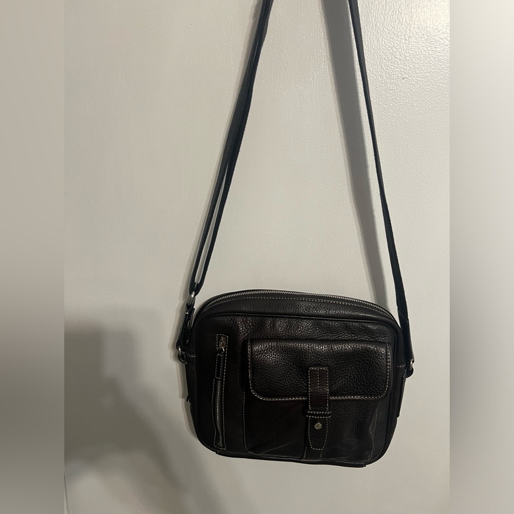 Like New Brown Soft Leather “Levenger”Crossbody/Messenger Bag